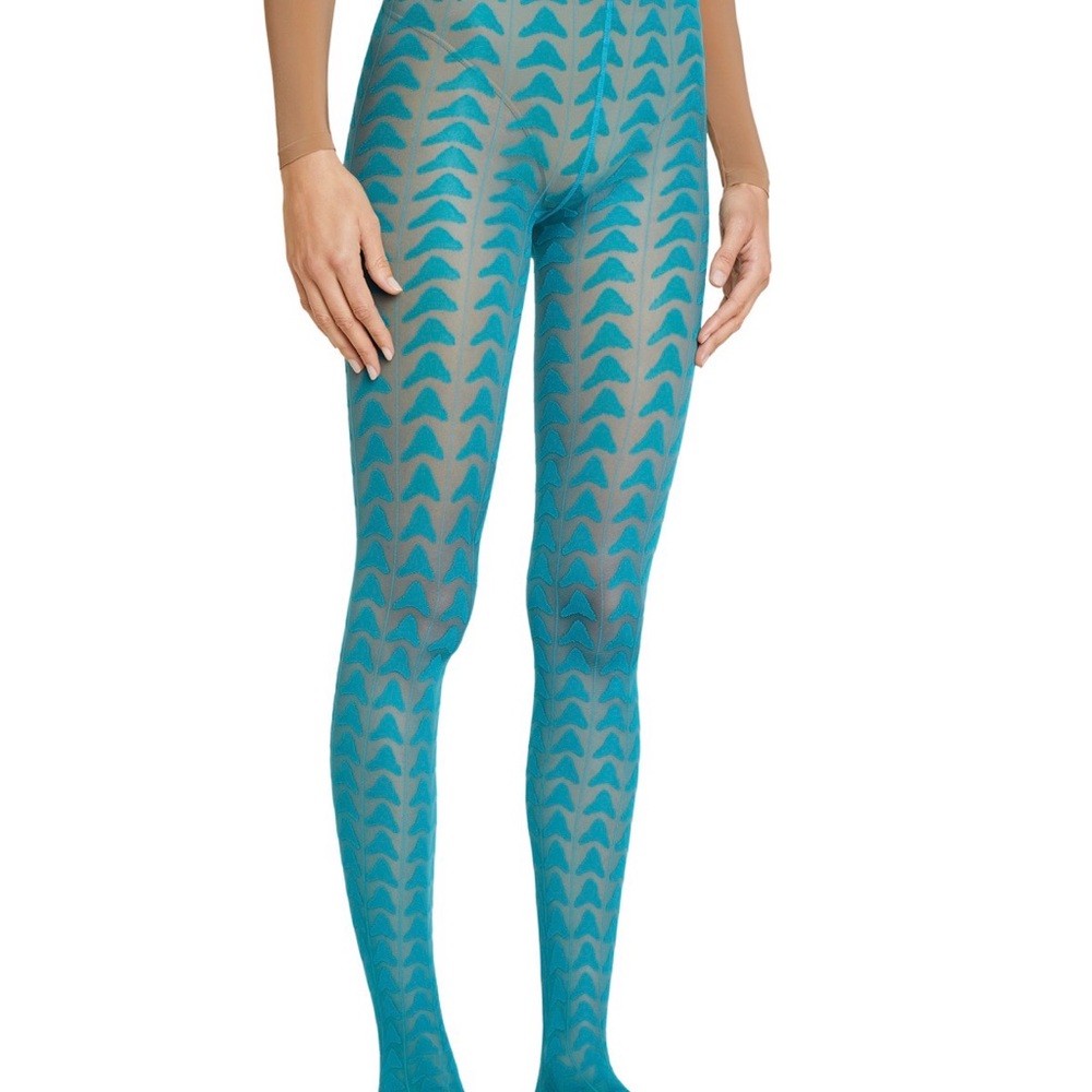 Patterned Teal Tights